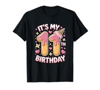 Sweet Ice Cream 11th Birthday Party Celebration for Girls Camiseta