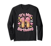 Sweet Ice Cream 11th Birthday Party Celebration for Girls Manga Larga