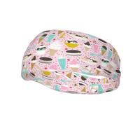 Sweet Ice Cream - Diadema Deportiva para Hombres y Mujeres, Tela Transpirable y Antideslizante, Accesorio para la Cabeza para Correr, Ciclismo, Baloncesto, Yoga, Entrenamiento físico, Gorros