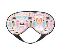 Sweet Ice Cream Sleep Eye Mas - Diseño actualizado que bloquea la luz nocturna para hombres y mujeres, turnos de trabajo, viajes
