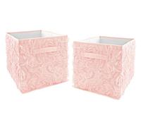 Sweet Jojo Designs - Cajas de almacenamiento plegables de tela rosa, diseño floral, color rosa