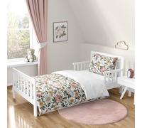 Sweet Jojo Designs - Juego de cama con edredón para niños y niñas, diseño floral, color rosa, amarillo, verde y blanco