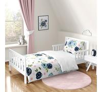 Sweet Jojo Designs - Juego de cama para niña, diseño floral, color azul marino y rosa
