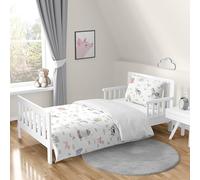 Sweet Jojo Designs Juego de ropa de cama con edredón de animales de granja para niños y niñas, edredón de 5 piezas, funda de almohada y sábanas, acuarela, granja, celosía, caballo, vaca, oveja, cerdo