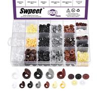 Sweet Juego de 800 tornillos de plástico con bisagras de pulgadas 5/32, 1/5, 1/4, 8 colores, tapas de rosca con bisagras y calcomanías autoadhesivas para agujeros de tornillo
