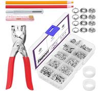 Sweet Juego de botones metálicos plateados, alicates, crayones y cinta métrica para manualidades