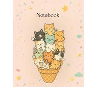 Sweet Kitty Ice Cream Journal: Cute Pastel Cat Notebook, Kawaii Stationary for Cat Lovers, Lined Pages