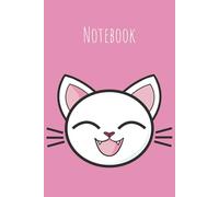 Sweet kitty notes for girls: white cat on a pink background 96 pages