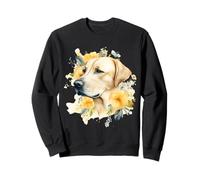 Sweet Labrador Animal Retriever Acuarela Amarillo Pastel Perro Sudadera