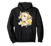 Sweet Labrador Animal Retriever Acuarela Amarillo Pastel Perro Sudadera con Capucha