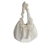 Sweet Lace Ruffle Korean Fashion Shoulder Bag For Student Girl Chic Floral Crossbody Portable Large Capacity Storage