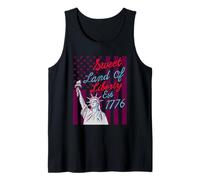 Sweet Land of Liberty EST 1776 - Patriótico 4 de Julio Camiseta sin Mangas