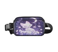Sweet Lavender Blush Fox - Riñonera cruzada para hombres y mujeres, mini bolsa de viaje con correa ajustable para ciclismo, senderismo, gimnasio, Sweet Lavender Blush Fox, 1 size