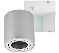 Sweet LED Marco de Aluminio - Foco de Superficie IP20 Orientable Con Casquillo GU10, 230V - Redondo 80x84mm, Plateado