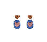 Sweet Link Heart Bear For Women Fashion Girl Acrylic Festive Festive Fiesta Banquete Joyas de Banquetes Pendientes de Gama Alta