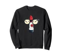 Sweet Lipstick Lady Face para Amantes de los lápices labiales con Gafas Sudadera