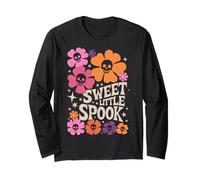 Sweet Little Spook Halloween Boho Vibes Manga Larga