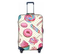 Sweet Lollipop Cupcake - Funda para maleta, elástica, lavable, antiarañazos, varios tamaños, Blanco, L