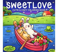 Sweet Love Coloring Book: Tender Animal Moments Coloring pages with Romantic Fuzzy Couples and Easy Simple Designs for Teens and Adults seeking Calm