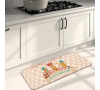 Sweet Love - Tapetes de cocina para piso, diseño de oso lindo, para el día de San Valentín, acolchados, cómodos, lavables, antideslizantes, para fregaderos de cocina, lavandería, baño, 16 x 47