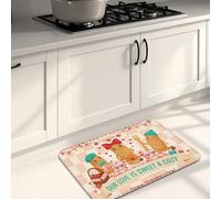 Sweet Love - Tapetes de cocina para piso, diseño de oso lindo, para el día de San Valentín, acolchados, cómodos, lavables, antideslizantes, para fregaderos de cocina, lavandería, baño, 16 x 24