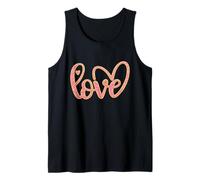Sweet Love Valentine’s Day Cute Romantic Typography Heart Camiseta sin Mangas