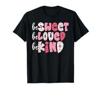 Sweet Loved Be Kind Teacher Retro Rainbow Kindness Camiseta