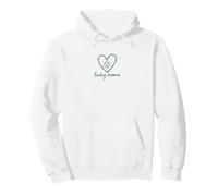 Sweet Lucky Mama Shamrock Heart Sketch - Abalorio de mamá Irlandesa Sudadera con Capucha