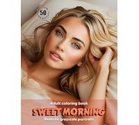 SWEET MORNING - Adult Coloring Book | Realistic Grayscale Portraits | Stunning female portraits to color | for Relaxation and Stress relief: English Edition (Colorful Adventures)