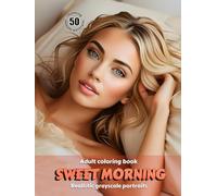 SWEET MORNING - Adult Coloring Book | Realistic Grayscale Portraits | Stunning female portraits to color | for Relaxation and Stress relief: English Edition (Colorful Adventures)