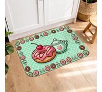 Sweet Morning - Tapetes de cocina para piso, patrón de dona vintage, acolchados, cómodos, lavables, para fregaderos de cocina, lavandería, 40,6 x 60,9 cm