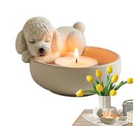 Sweet Mutt, Exquisite Polyresin Figurine, Diminutive Flame, Wonderful Decoration Showpiece, Radiance Producing Utensil, Domestic Living Room Goods, Deep Graphite Black Twelve