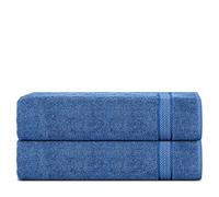 Sweet Needle Super Soft 600 gsm 100% algodón (70 x 140 cm) Juego de Toallas de baño de 2 Piezas Lavar a máquina, Doble Costura, Muy Absorbente para baño, Calidad de Hotel, Ducha, Azul Eléctrico