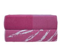 Sweet Needle Topical Palm - Toallas de Playa para Adultos, Paquete de 2 Unidades, Pink Paradise, Toalla de baño 100% algodón de Rizo Hilado en Anillo, para Hotel, Piscina, Secado rápido, Baja Pelusa