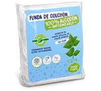 SWEET NIGHT - Greenfirst Matratzenschoner 180x200 cm | Cama articulada | Tratamiento Vegetal | Cubrecolchón Impermeable y antiácaros | Rizo 100% algodón | Silencioso y Transpirable