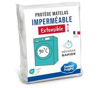 SWEET NIGHT Protector de colchón, White, 150x200 cm