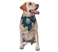 Sweet Owl Dreams Spring Dog Bandanas Boy Bulk Puppy Pañuelo Ajustable Triángulo Suave Baberos Accesorios para Perros Pequeños Medianos Grandes Gatos Blanco