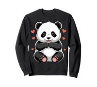 Sweet Panda con Corazones Kawaii Bear Love Design Sudadera