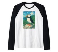 Sweet Parrot Diver Anime Ghibli Kawaii Ocean Bird Camiseta Manga Raglan
