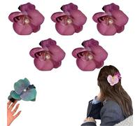 Sweet Phalaenopsis - Horquilla para el pelo con diseño de flores coreanas, accesorios femeninos, tocado, clip de perlas