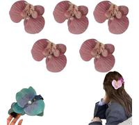 Sweet Phalaenopsis - Horquilla para el pelo de estilo bohemio, diseño de perlas V4M1, clip floral femenino