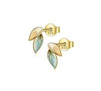 Sweet Plant Leaves Stud Earrings For Women Wedding Party