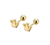 Sweet Princess Crown Stud Earrings For Women Wedding Party