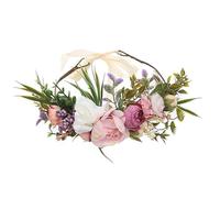 Sweet Princess Flower Hair Wreath, Floral Boho Headband For Beach Party Wedding, Bridal Bridesmaid Headdress Hairbands
