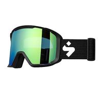 Sweet Protection Durden RIG Reflect - Gafas de esquí - Protección UV para snowboard, lente antivaho, gafas de marco mínimo, RIG esmeralda/negro mate/negro, talla única