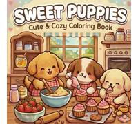 Sweet Puppies: A Bold and Easy Coloring Book for Kids and Adults