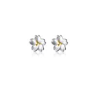 Sweet Romantic White Flowers Mini Stud Earrings for Women Party Wjewelry