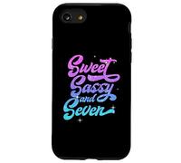 Sweet Sassy and Seven | Séptimo Cumpleaños | 7 Años Carcasa para iPhone SE (2020) / 7/8
