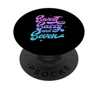 Sweet Sassy and Seven | Séptimo Cumpleaños | 7 Años PopSockets PopGrip Adhesivo