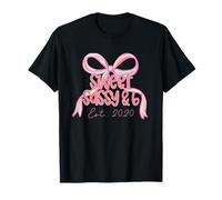 Sweet Sassy & Six 6 Coquette Bow Girls 6º cumpleaños EST 2020 Camiseta